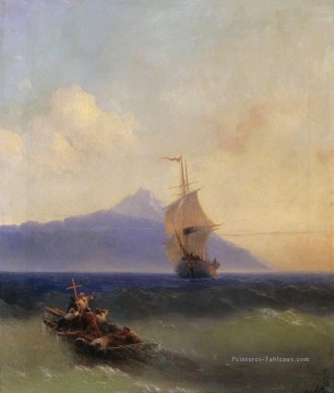 romantique romantisme Tableau Peinture - soirée en mer Romantique Ivan Aivazovsky russe